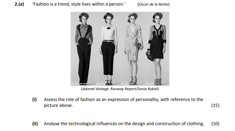 ‘Fashion-is-a-trend,-style-lives-within-a-person.’---(Osacar-de-la-Renta)----(Adored-Vintage:-Runway-Report/Sonia-Rykiel)----(i)-Assess-the-role-of-fashion-as-an-expression-of-personality,-with-reference-to-the-picture-above-Leaving Cert Home Economics-Question 2(a)-2018.png