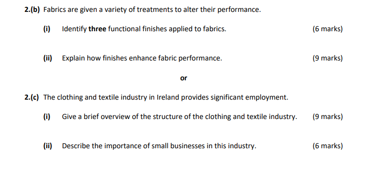 Fabrics-are-given-a-variety-of-treatments-to-alter-their-performance-Leaving Cert Home Economics-Question 2(b)-2020.png