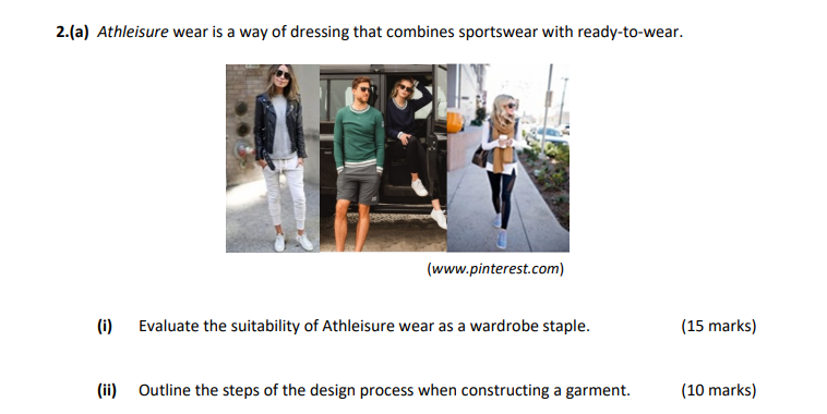 Athleisure-wear-is-a-way-of-dressing-that-combines-sportswear-with-ready-to-wear-Leaving Cert Home Economics-Question 2(a)-2021.png
