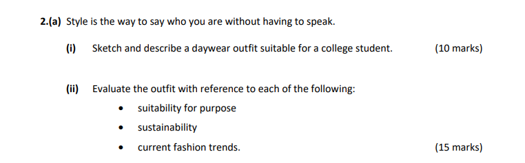 Style-is-the-way-to-say-who-you-are-without-having-to-speak-Leaving Cert Home Economics-Question 2(a)-2020.png