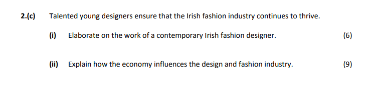 Talented-young-designers-ensure-that-the-Irish-fashion-industry-continues-to-thrive-Leaving Cert Home Economics-Question 2(c)-2019.png