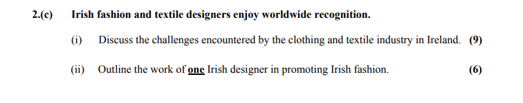 Irish-fashion-and-textile-designers-enjoy-worldwide-recognition-Leaving Cert Home Economics-Question 2(c)-2014.png