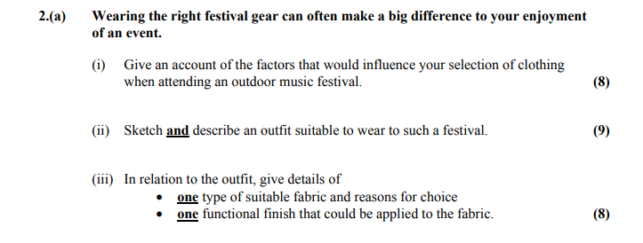 Wearing-the-right-festival-gear-can-often-make-a-big-difference-to-your-enjoyment-of-an-event-Leaving Cert Home Economics-Question 2(a)-2010.png
