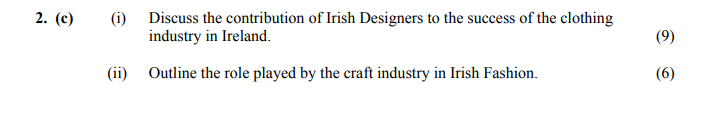 Discuss-the-contribution-of-Irish-Designers-to-the-success-of-the-clothing-industry-in-Ireland-Leaving Cert Home Economics-Question 2. (c)-2004.png