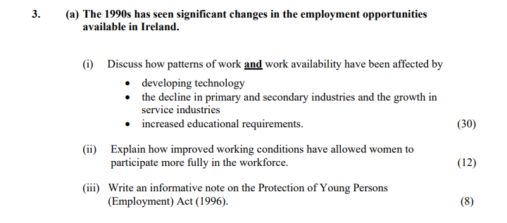 The-1990s-has-seen-significant-changes-in-the-employment-opportunities-available-in-Ireland-Leaving Cert Home Economics-Question 3(a)-2007.png