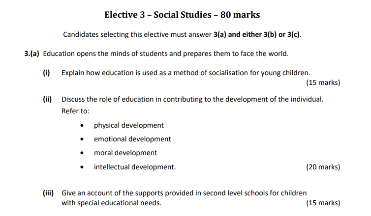 Education-opens-the-minds-of-students-and-prepares-them-to-face-the-world-Leaving Cert Home Economics-Question 3(a)-2020.png