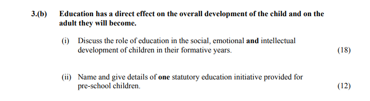Education-has-a-direct-effect-on-the-overall-development-of-the-child-and-on-the-adult-they-will-become-Leaving Cert Home Economics-Question 3(b)-2016.png