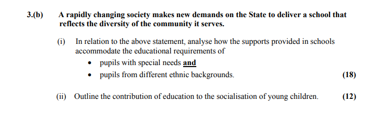 A-rapidly-changing-society-makes-new-demands-on-the-State-to-deliver-a-school-that-reflects-the-diversity-of-the-community-it-serves-Leaving Cert Home Economics-Question 3(b)-2009.png