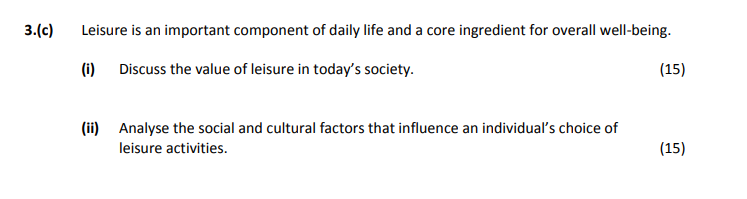 Leisure-is-an-important-component-of-daily-life-and-a-core-ingredient-for-overall-well-being-Leaving Cert Home Economics-Question 3(c)-2018.png