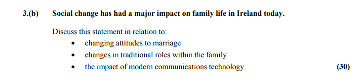 Social-change-has-had-a-major-impact-on-family-life-in-Ireland-today-Leaving Cert Home Economics-Question 3(b)-2014.png