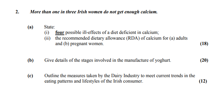 More-than-one-in-three-Irish-women-do-not-get-enough-calcium-Leaving Cert Home Economics-Question 2-2006.png