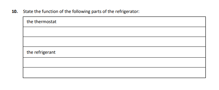 State-the-function-of-the-following-parts-of-the-refrigerator:--the-thermostat--the-refrigerant-Leaving Cert Home Economics-Question 10-2021.png