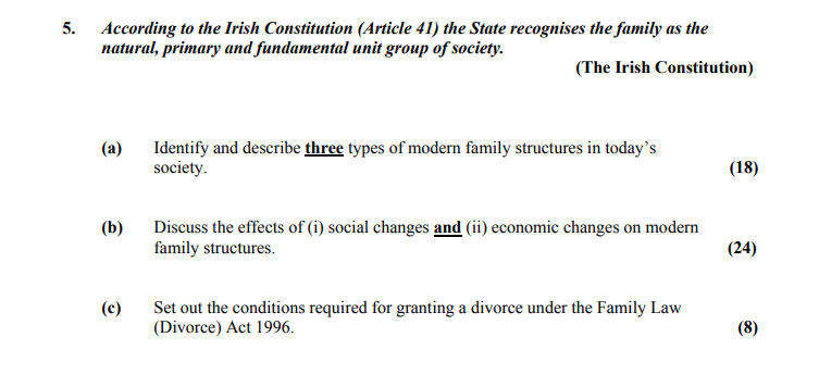According-to-the-Irish-Constitution-(Article-41)-the-State-recognises-the-family-as-the-natural,-primary-and-fundamental-unit-group-of-society-Leaving Cert Home Economics-Question 5-2006.png