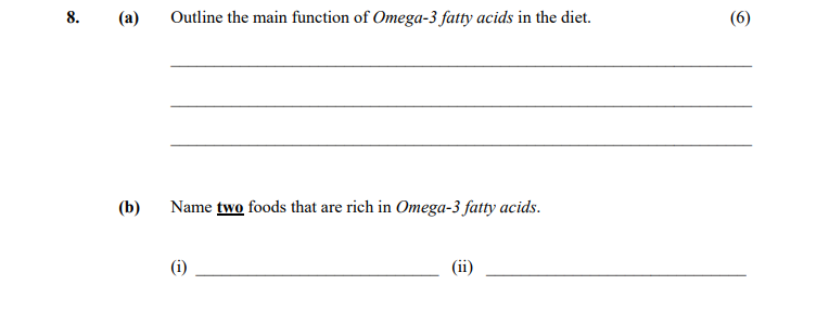 Outline-the-main-function-of-Omega-3-fatty-acids-in-the-diet-Leaving Cert Home Economics-Question 8-2007.png