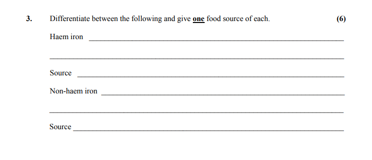 Differentiate-between-the-following-and-give-one-food-source-of-each-Leaving Cert Home Economics-Question 3-2014.png
