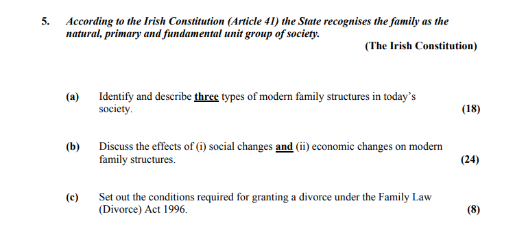 According-to-the-Irish-Constitution-(Article-41)-the-State-recognises-the-family-as-the-natural,-primary-and-fundamental-unit-group-of-society-Leaving Cert Home Economics-Question 5-2006.png