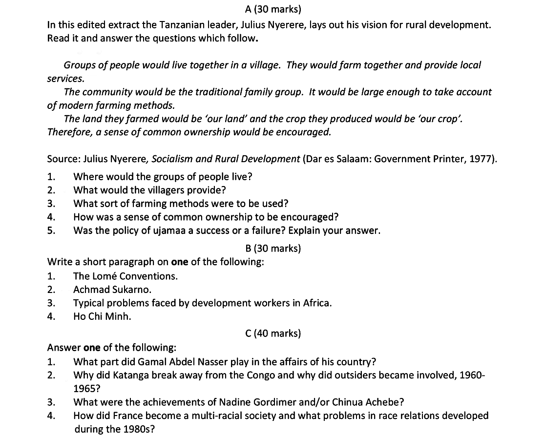 In-this-edited-extract-the-Tanzanian-leader,-Julius-Nyerere,-lays-out-his-vision-for-rural-development-Leaving Cert History-Question A-2017.png