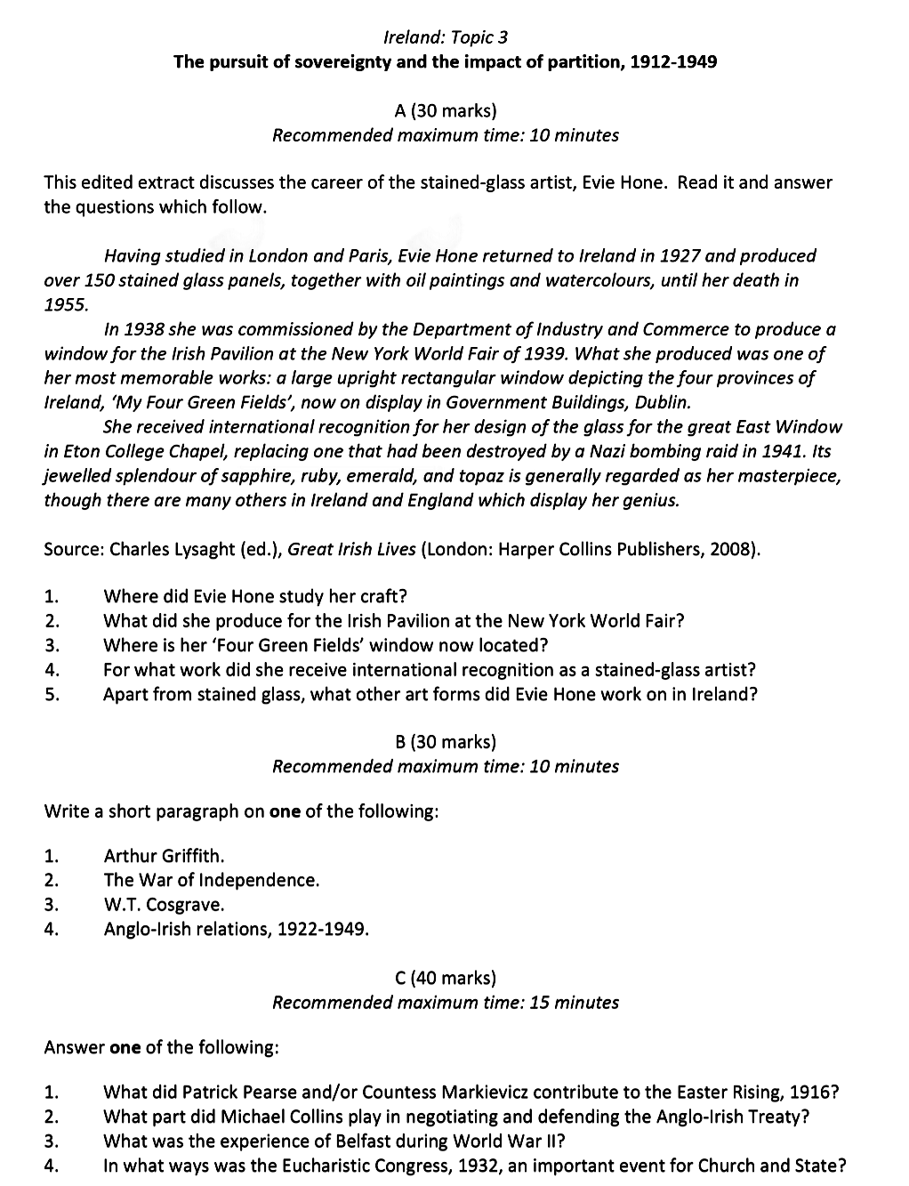 This-edited-extract-discusses-the-career-of-the-stained-glass-artist,-Evie-Hone-Leaving Cert History-Question A-2020.png