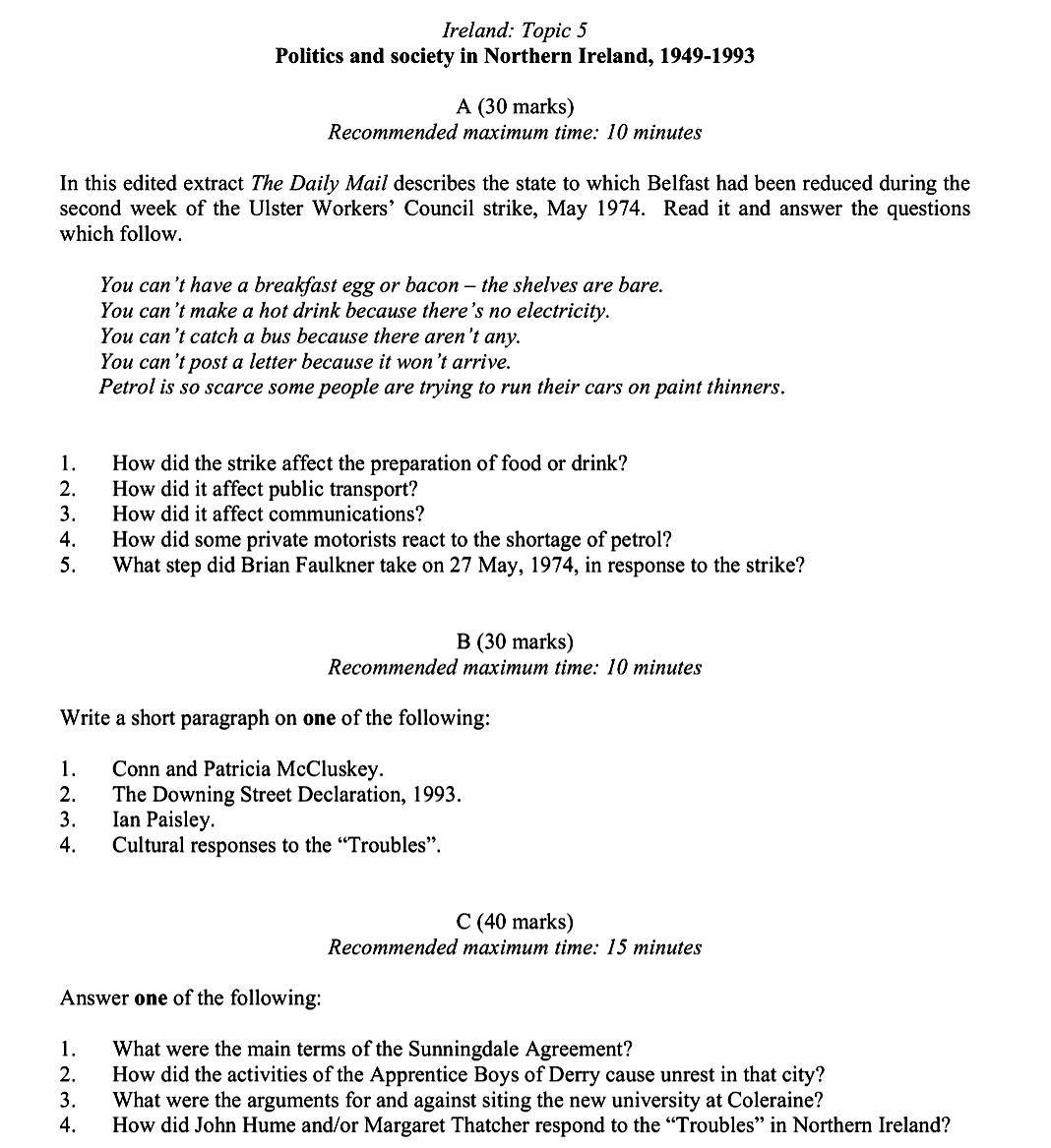 In-this-edited-extract-The-Daily-Mail-describes-the-state-to-which-Belfast-had-been-reduced-during-the-second-week-of-the-Ulster-Workers’-Council-strike,-May-1974-Leaving Cert History-Question A-2014.png