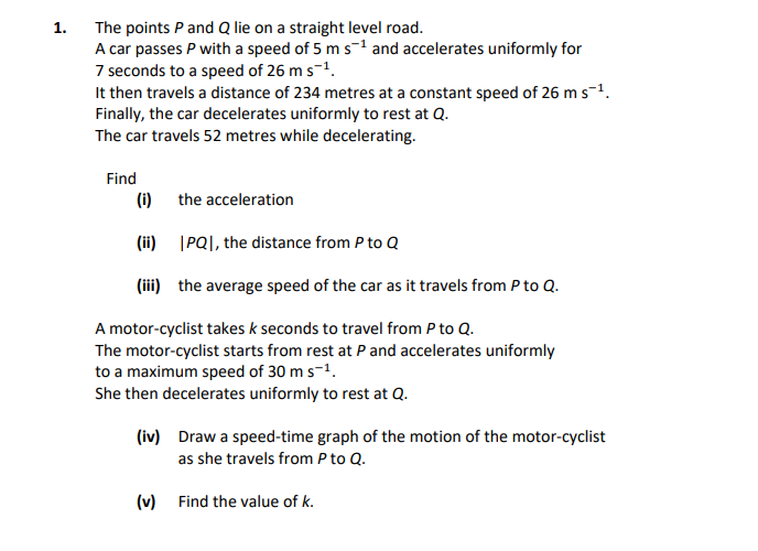 The-points-P-and-Q-lie-on-a-straight-level-road-Leaving Cert Applied Maths-Question 1-2018.png