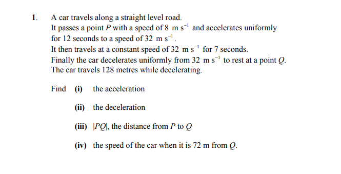 A-car-travels-along-a-straight-level-road-Leaving Cert Applied Maths-Question 1-2012.png