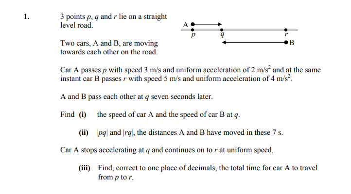 3-points-p,-q-and-r-lie-on-a-straight-level-road-Leaving Cert Applied Maths-Question 1-2009.png