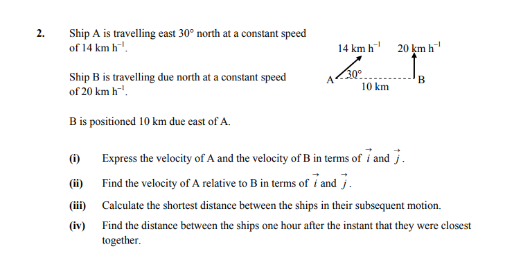 Ship-A-is-travelling-east-30°-north-at-a-constant-speed-of-14-km-h⁻¹-Leaving Cert Applied Maths-Question 2-2015.png
