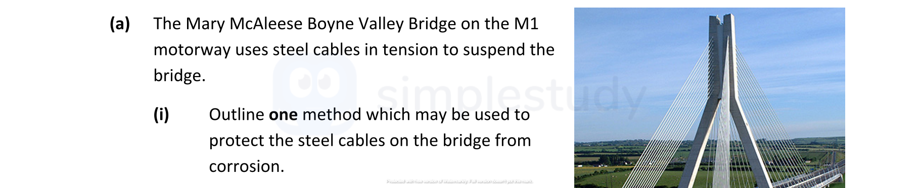 The-Mary-McAleese-Boyne-Valley-Bridge-on-the-M1-motorway-uses-steel-cables-in-tension-to-suspend-the-bridge-Leaving Cert Engineering-Question a(i)-2018.png