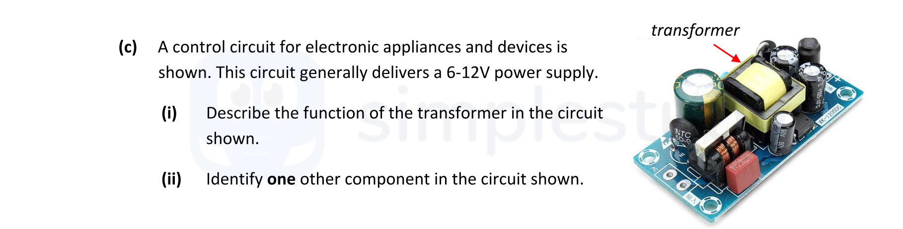 A-control-circuit-for-electronic-appliances-and-devices-is-shown-Leaving Cert Engineering-Question c-2019.png
