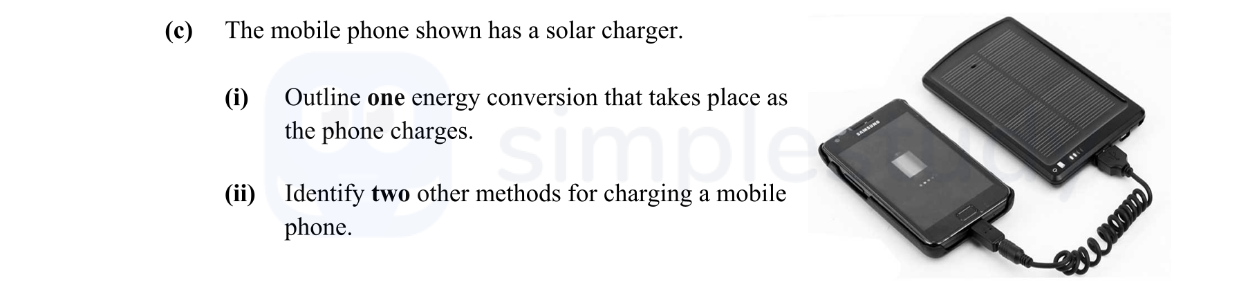 The-mobile-phone-shown-has-a-solar-charger-Leaving Cert Engineering-Question c-2016.png