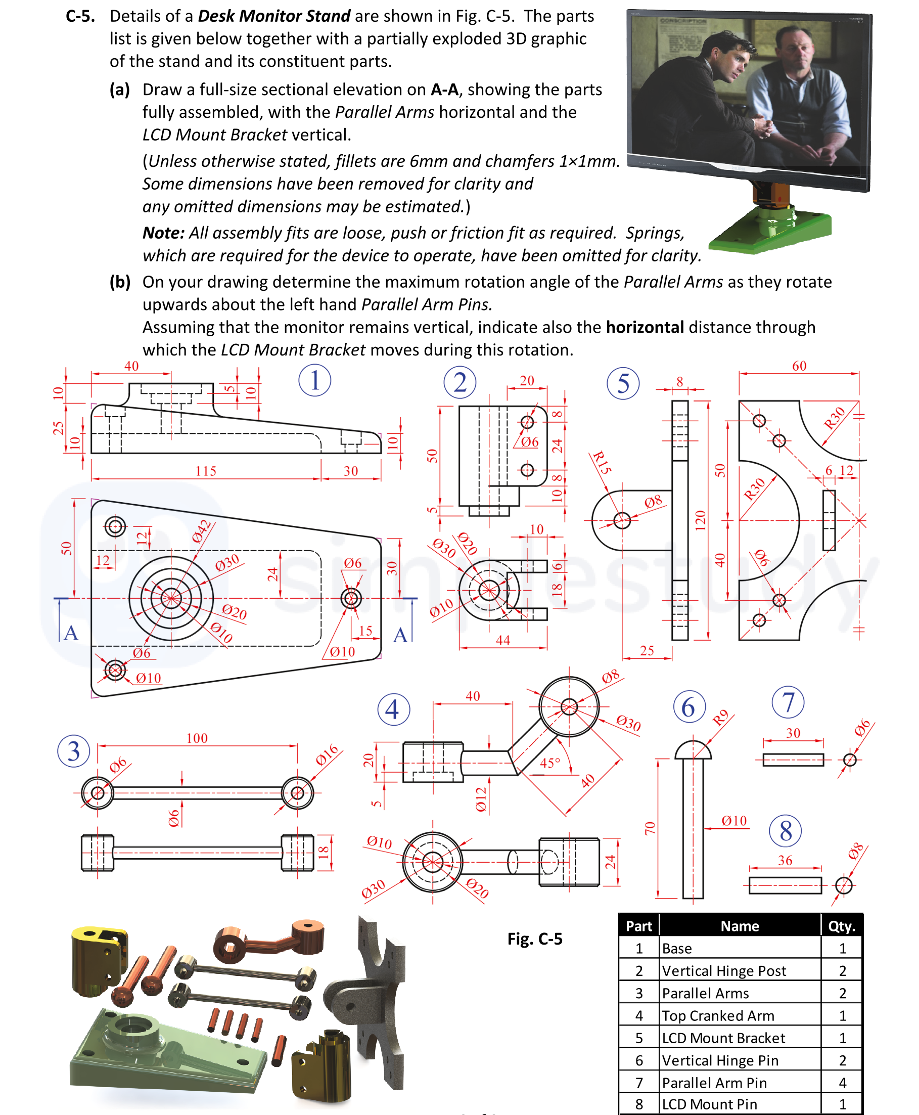 C-5.-Details-of-a-Desk-Monitor-Stand-are-shown-in-Fig-Leaving Cert DCG-Question C-5-2017.png