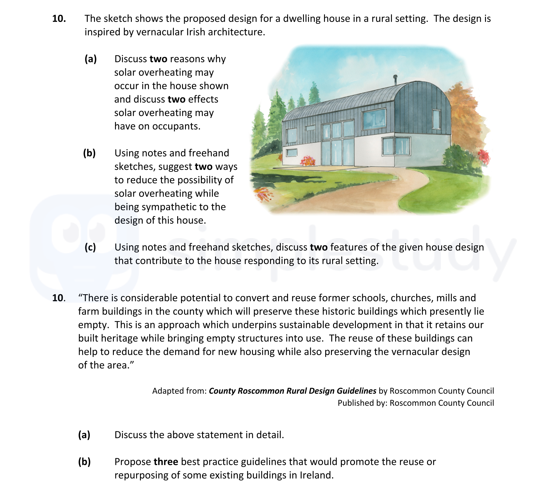 10.-The-sketch-shows-the-proposed-design-for-a-dwelling-house-in-a-rural-setting-Leaving Cert Construction Studies-Question 10-2021.png