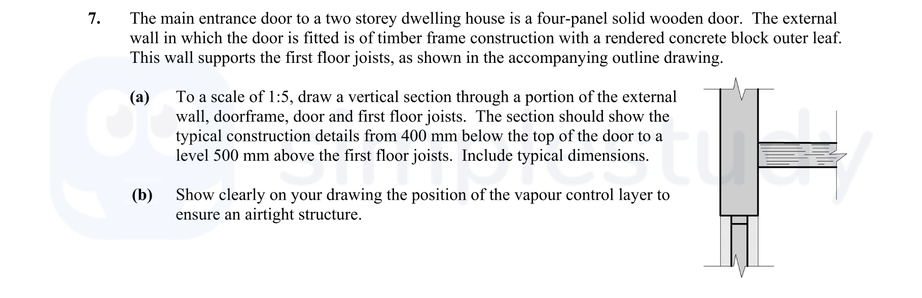 The-main-entrance-door-to-a-two-storey-dwelling-house-is-a-four-panel-solid-wooden-door-Leaving Cert Construction Studies-Question 7-2012.png