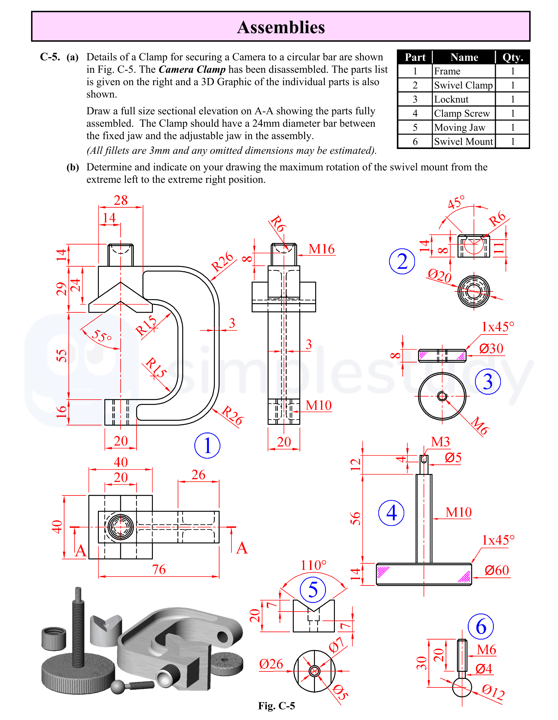Details-of-a-Clamp-for-securing-a-Camera-to-a-circular-bar-are-shown-in-Fig-Leaving Cert DCG-Question C-5-2010.png