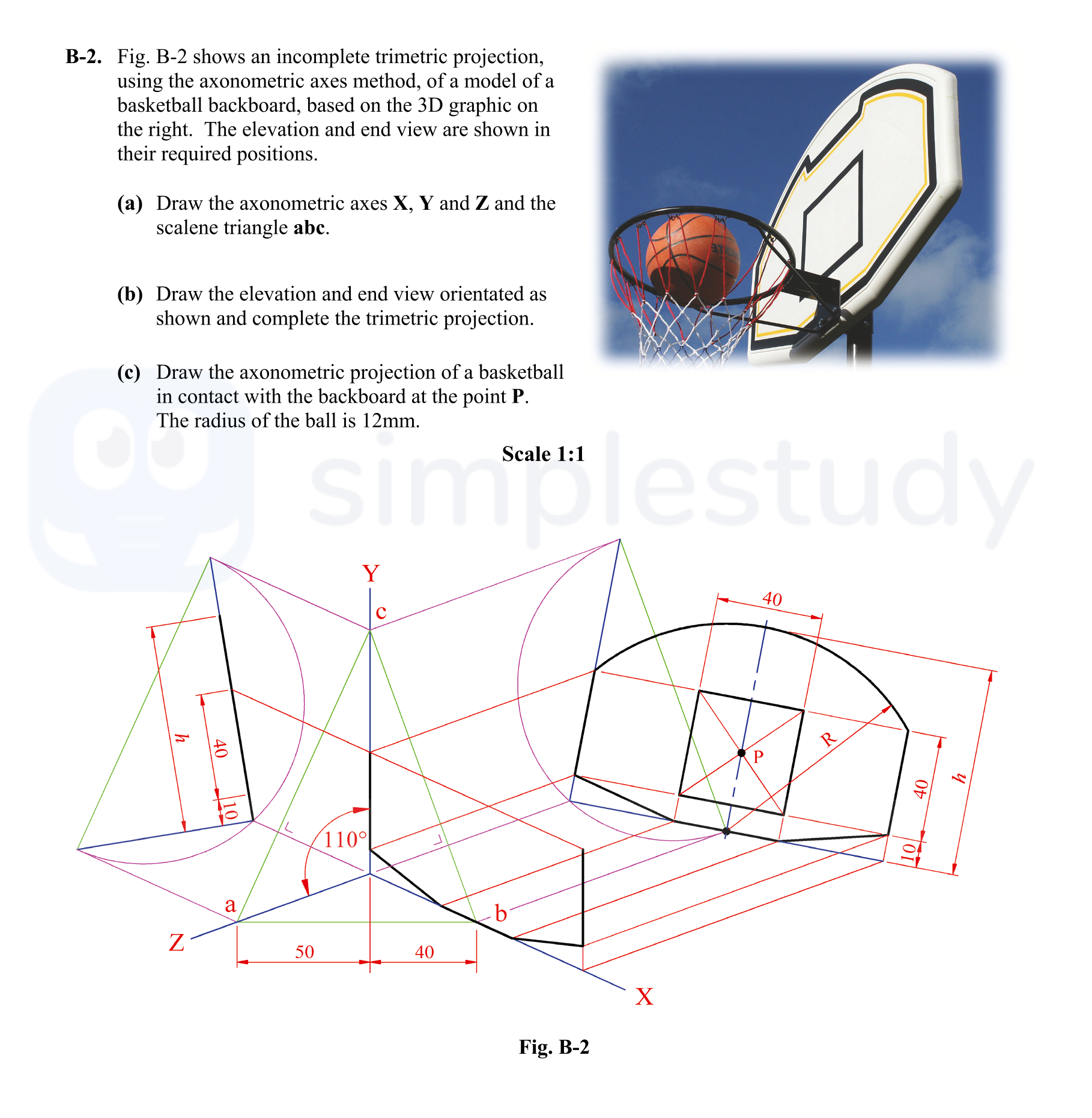 Fig.-B-2-shows-an-incomplete-trimetric-projection,-using-the-axonometric-axes-method,-of-a-model-of-a-basketball-backboard,-based-on-the-3D-graphic-on-the-right-Leaving Cert DCG-Question B-2-2014.png
