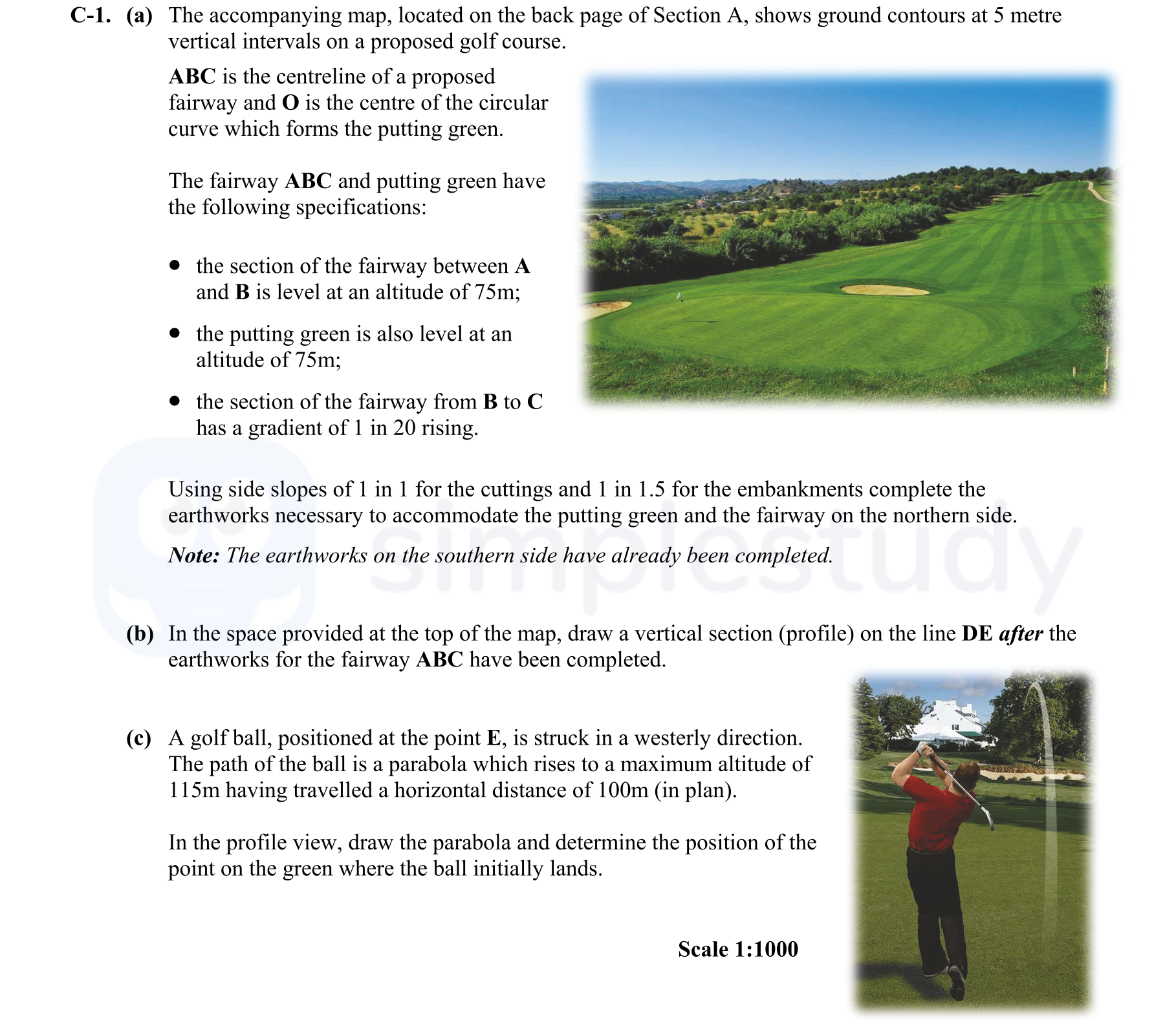 The-accompanying-map,-located-on-the-back-page-of-Section-A,-shows-ground-contours-at-5-metre-vertical-intervals-on-a-proposed-golf-course-Leaving Cert DCG-Question C-1-2014.png