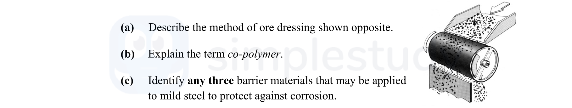 Describe-the-method-of-ore-dressing-shown-opposite-Leaving Cert Engineering-Question a-2011.png