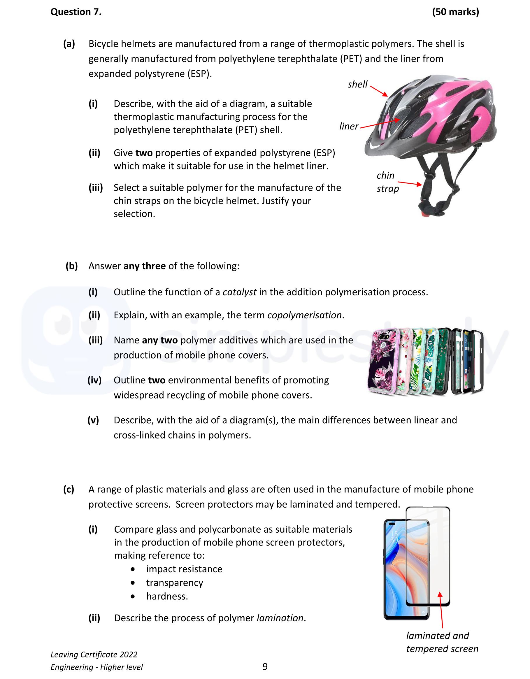 Bicycle-helmets-are-manufactured-from-a-range-of-thermoplastic-polymers-Leaving Cert Engineering-Question 7-2022.png