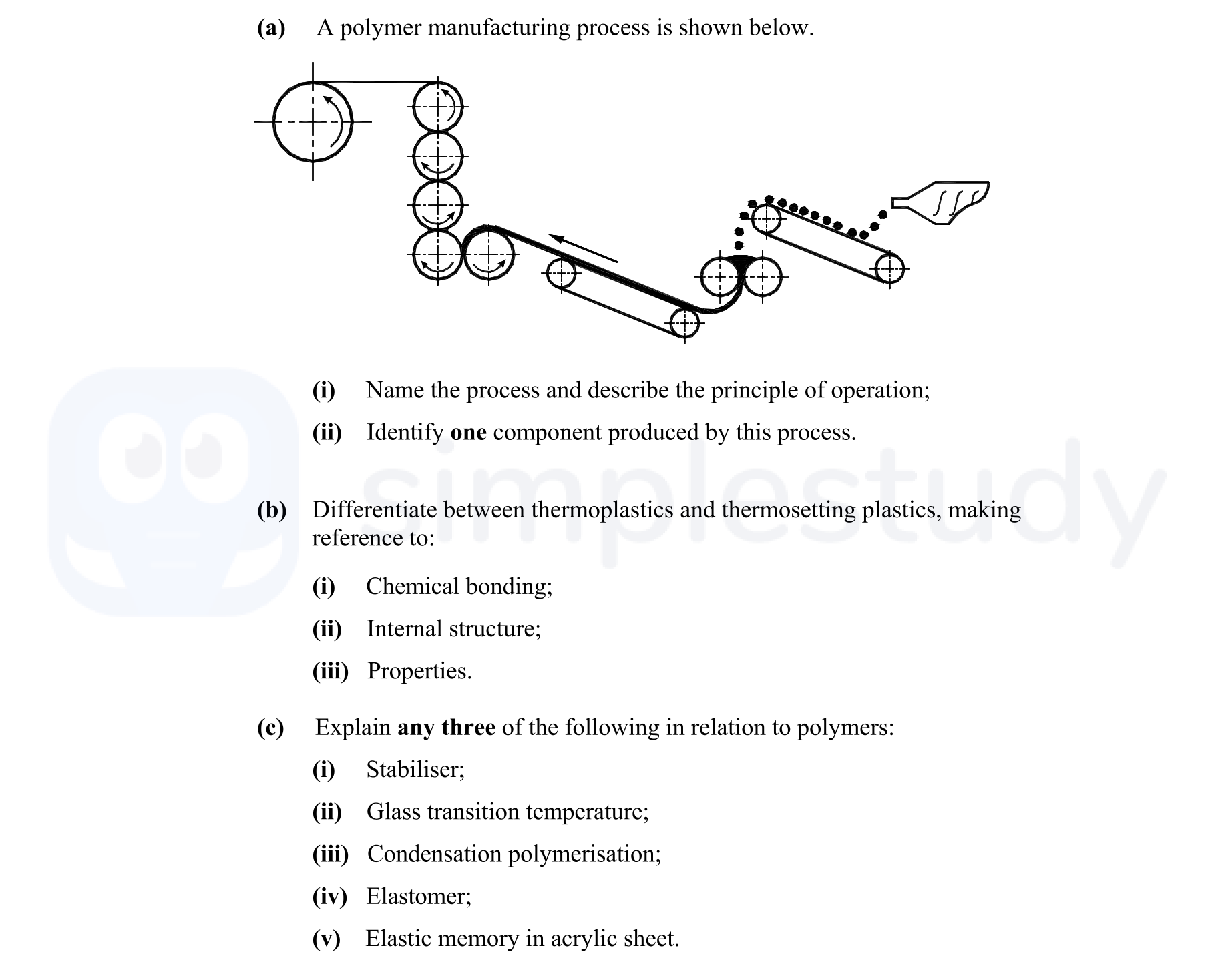 (a)-A-polymer-manufacturing-process-is-shown-below-Leaving Cert Engineering-Question 6-2010.png