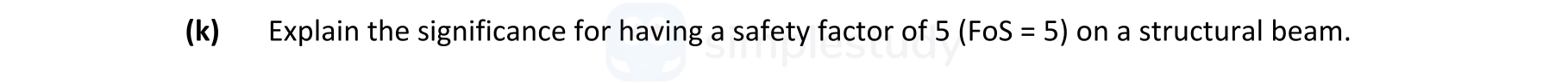 Explain-the-significance-for-having-a-safety-factor-of-5-(FoS-=-5)-on-a-structural-beam.-Leaving Cert Engineering-Question k-2021.png