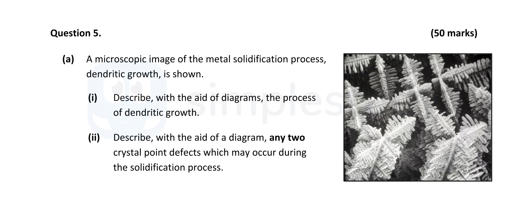 A-microscopic-image-of-the-metal-solidification-process,-dendritic-growth,-is-shown-Leaving Cert Engineering-Question 5-2022.png