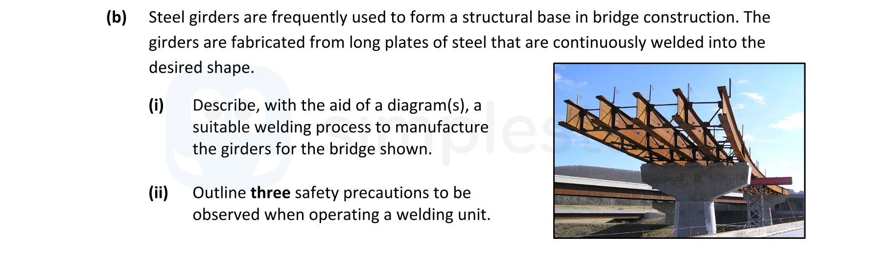 Steel-girders-are-frequently-used-to-form-a-structural-base-in-bridge-construction-Leaving Cert Engineering-Question (b)-2021.png