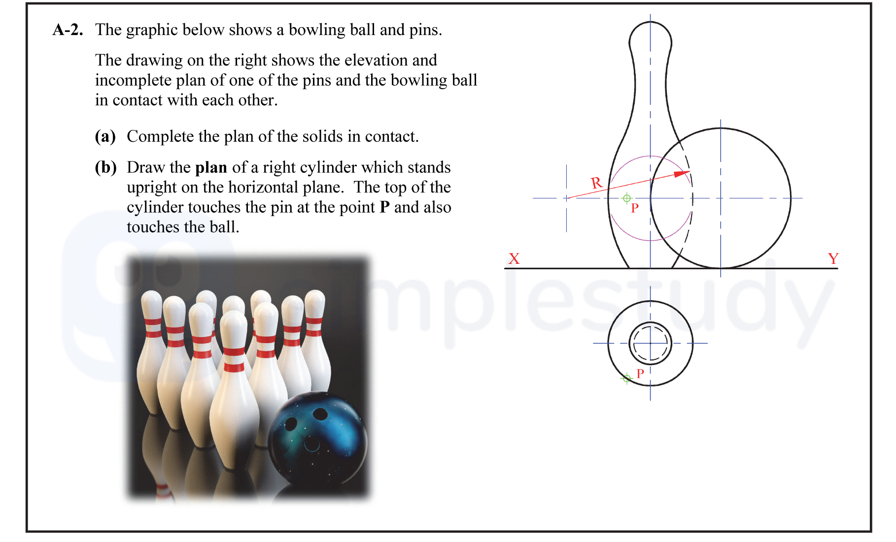The-graphic-below-shows-a-bowling-ball-and-pins-Leaving Cert DCG-Question A-2-2013.png