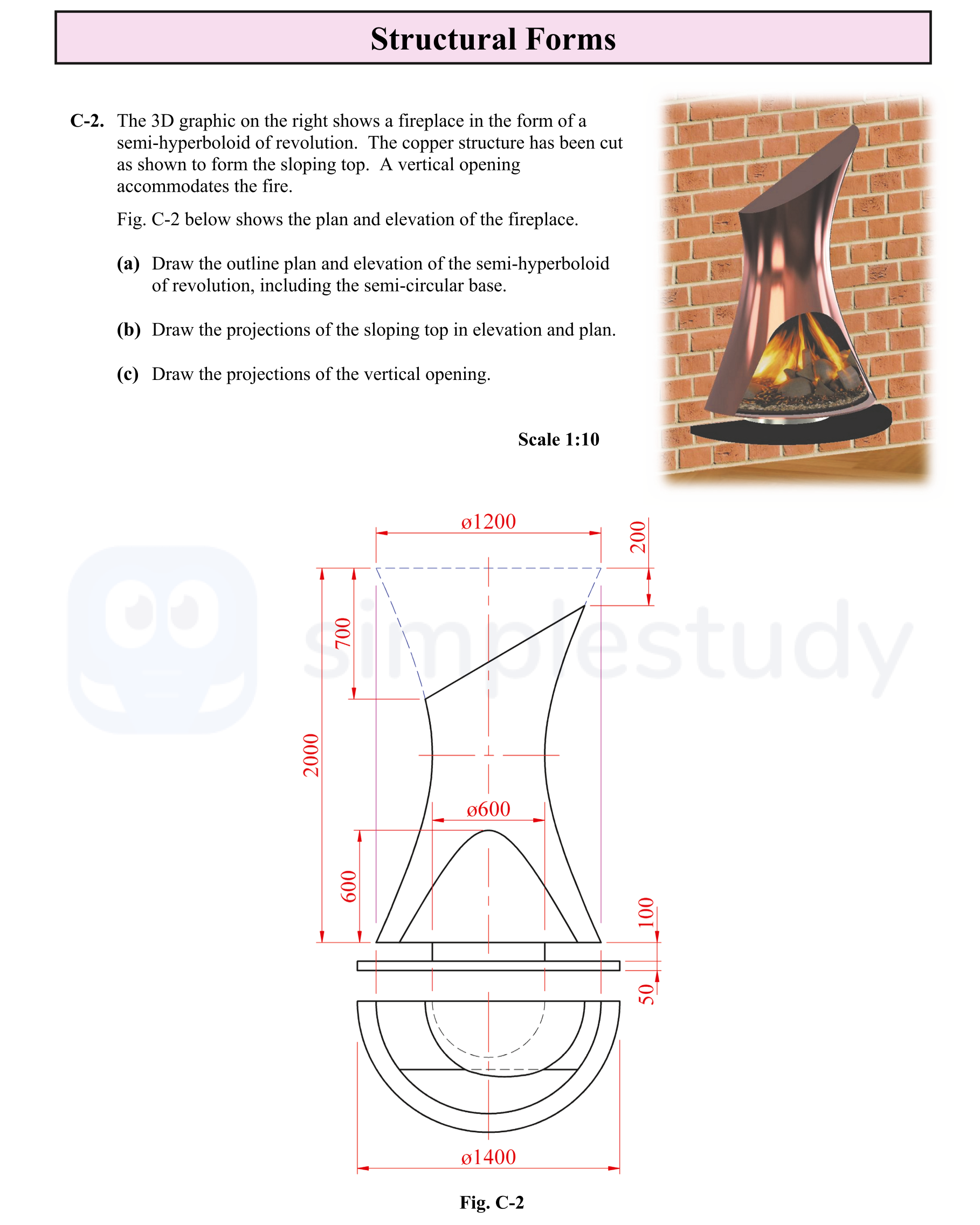 The-3D-graphic-on-the-right-shows-a-fireplace-in-the-form-of-a-semi-hyperboloid-of-revolution-Leaving Cert DCG-Question C-2-2012.png