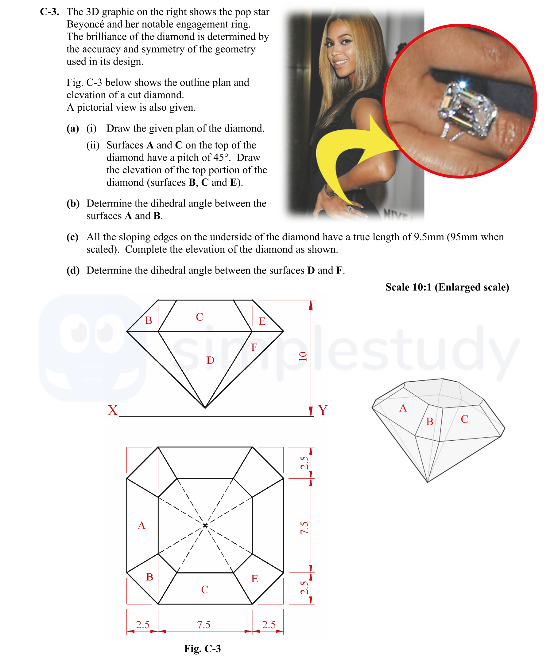 The-3D-graphic-on-the-right-shows-the-pop-star-Beyoncé-and-her-notable-engagement-ring-Leaving Cert DCG-Question C-3-2013.png