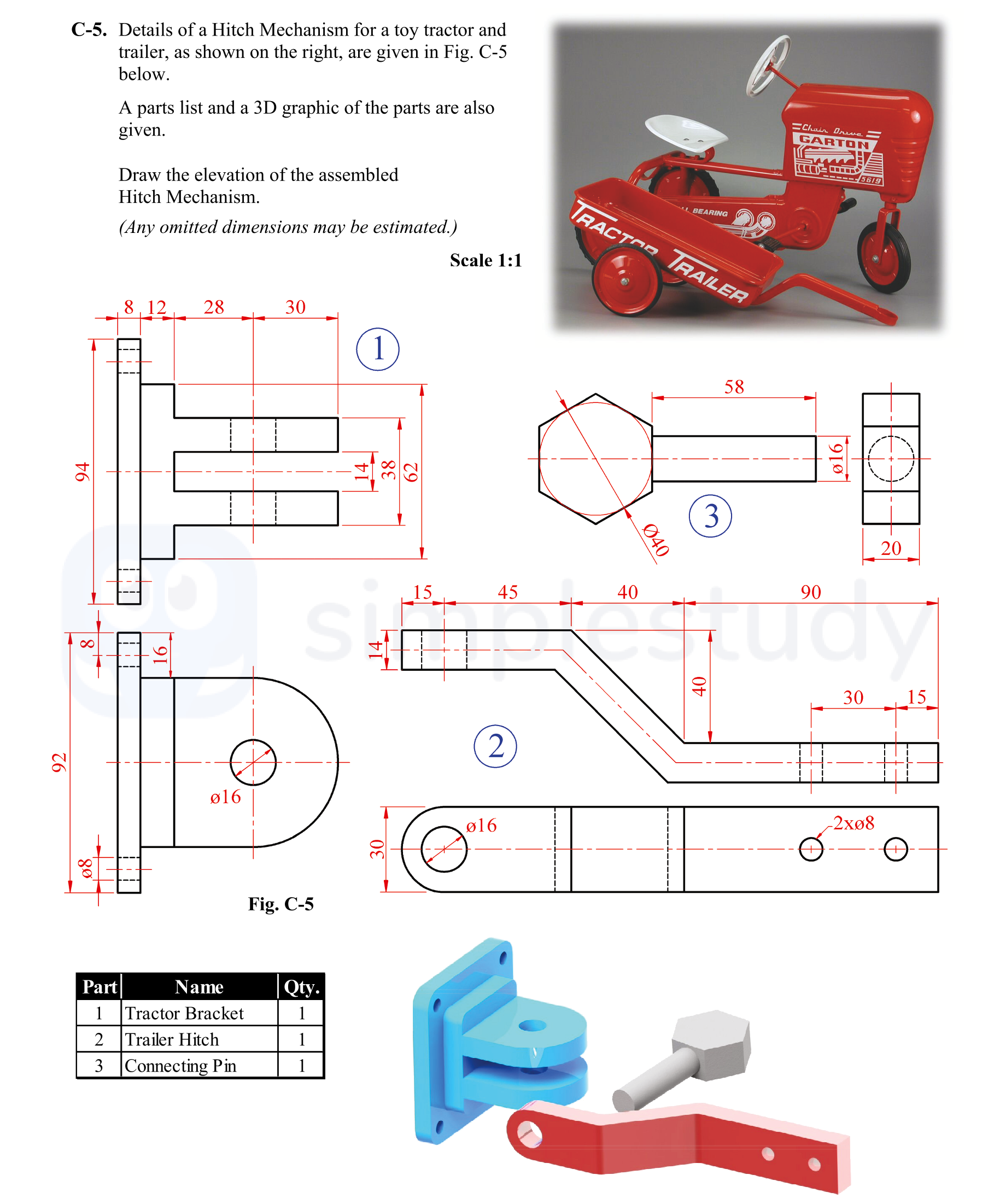 C-5.-Details-of-a-Hitch-Mechanism-for-a-toy-tractor-and-trailer,-as-shown-on-the-right,-are-given-in-Fig-Leaving Cert DCG-Question C-5-2014.png