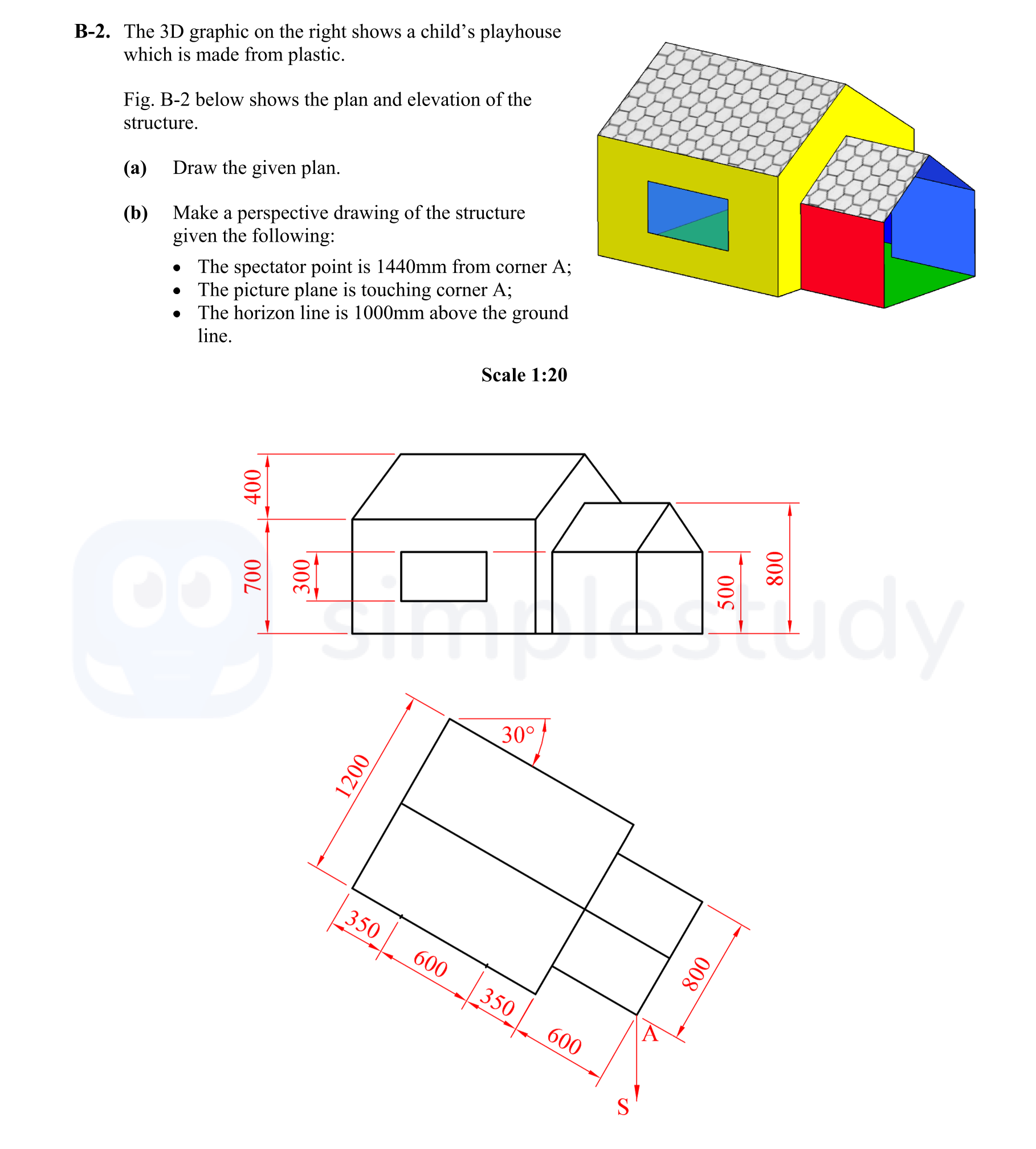 The-3D-graphic-on-the-right-shows-a-child's-playhouse-which-is-made-from-plastic-Leaving Cert DCG-Question B-2-2009.png