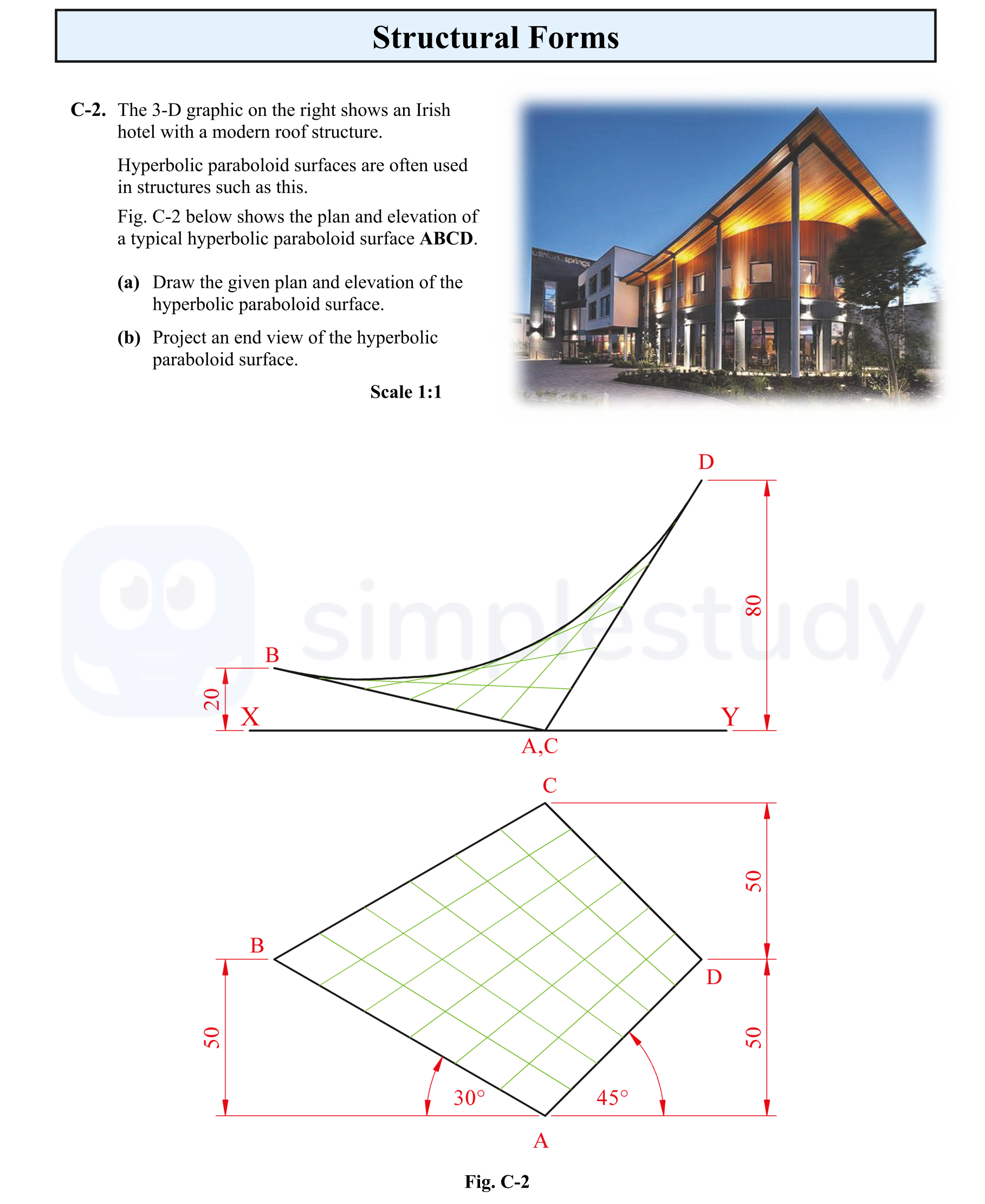 The-3-D-graphic-on-the-right-shows-an-Irish-hotel-with-a-modern-roof-structure-Leaving Cert DCG-Question C-2-2012.png
