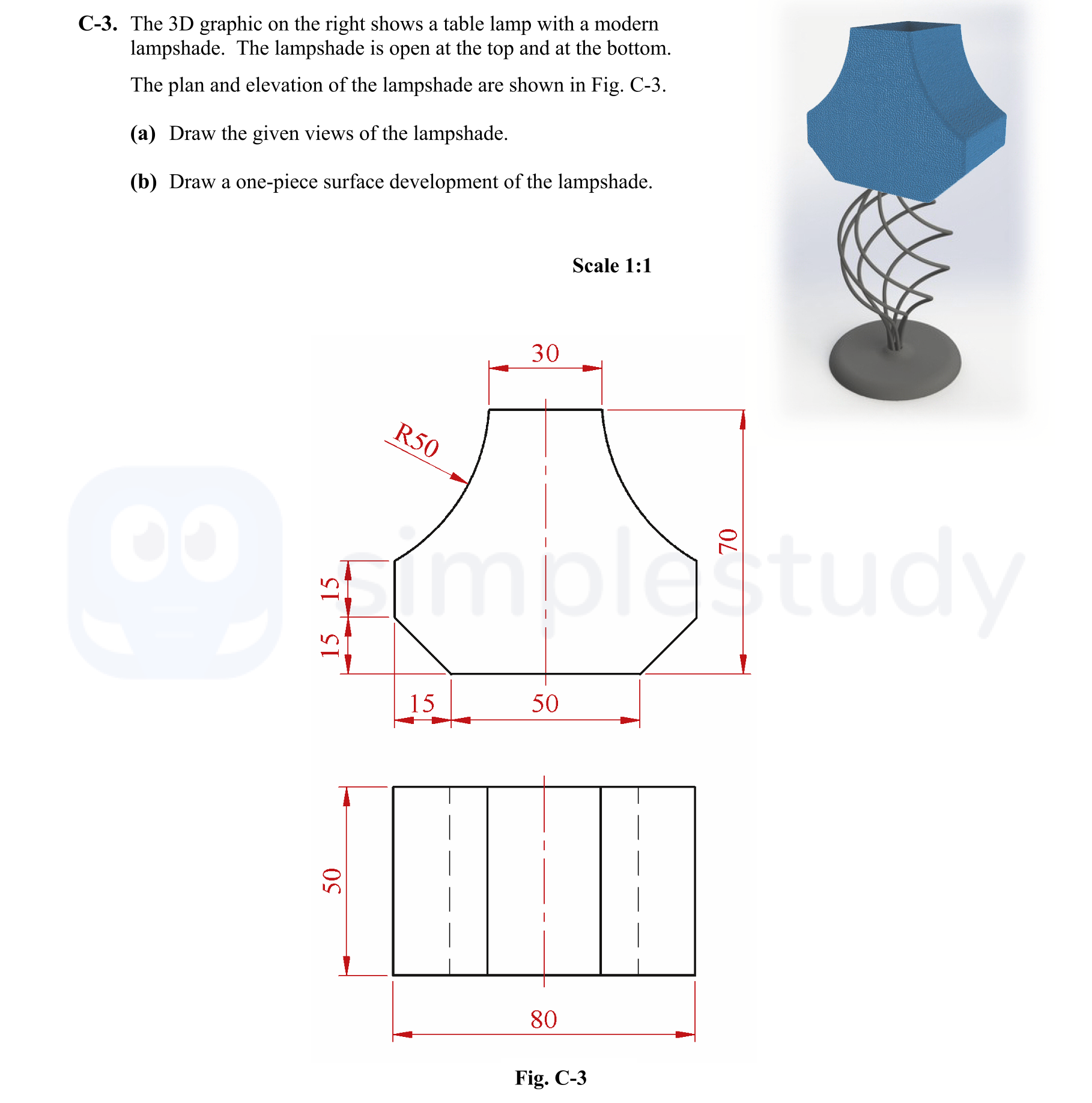 The-3D-graphic-on-the-right-shows-a-table-lamp-with-a-modern-lampshade-Leaving Cert DCG-Question C-3-2013.png