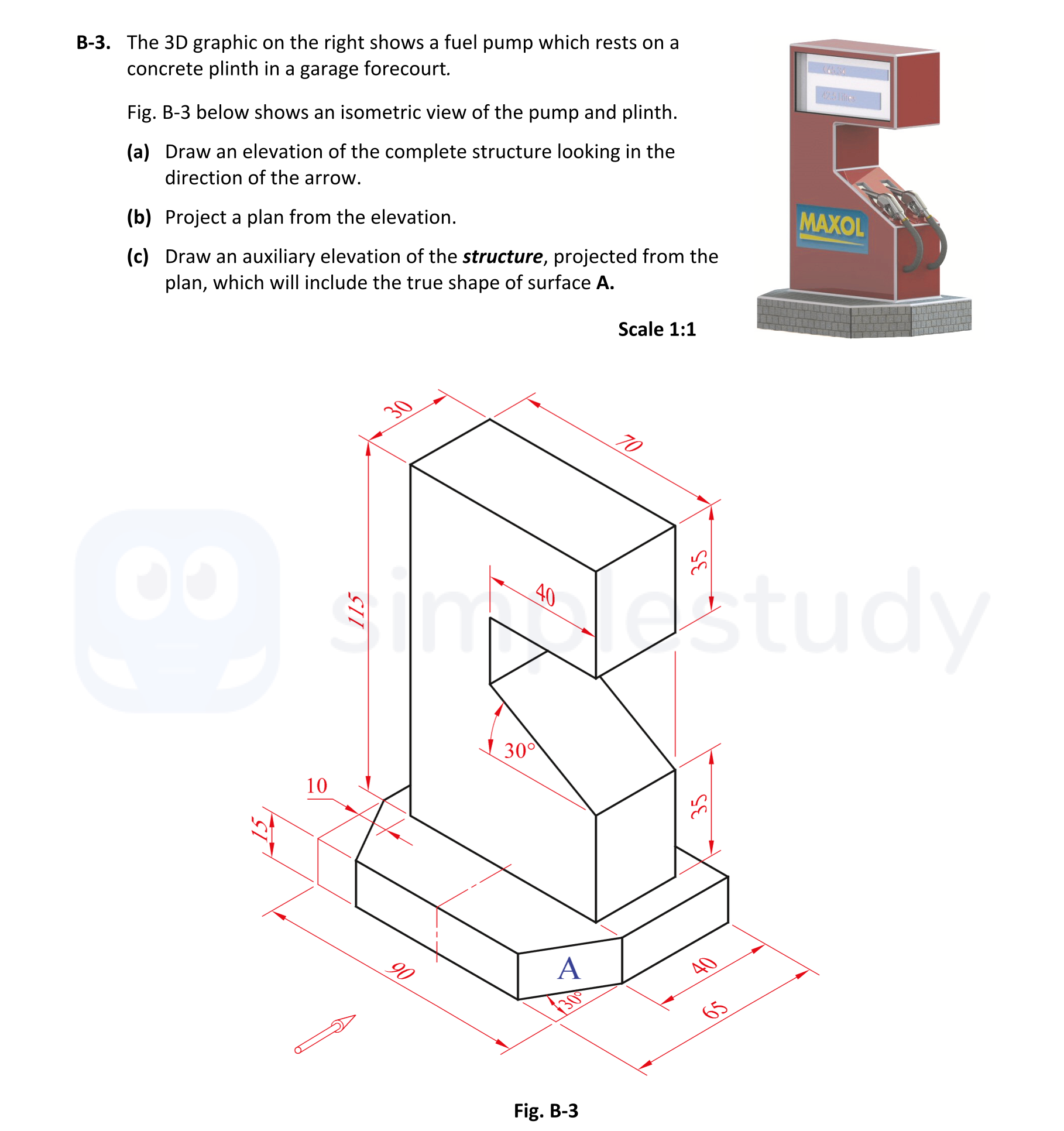 The-3D-graphic-on-the-right-shows-a-fuel-pump-which-rests-on-a-concrete-plinth-in-a-garage-forecourt-Leaving Cert DCG-Question B-3-2017.png